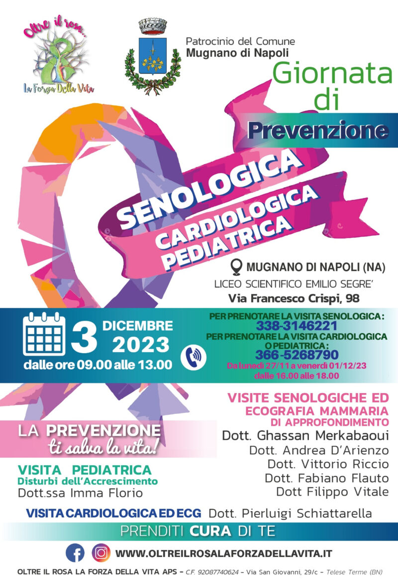 Giornata di prevenzione senologica, cardiologica e pediatrica a Mugnano di Napoli