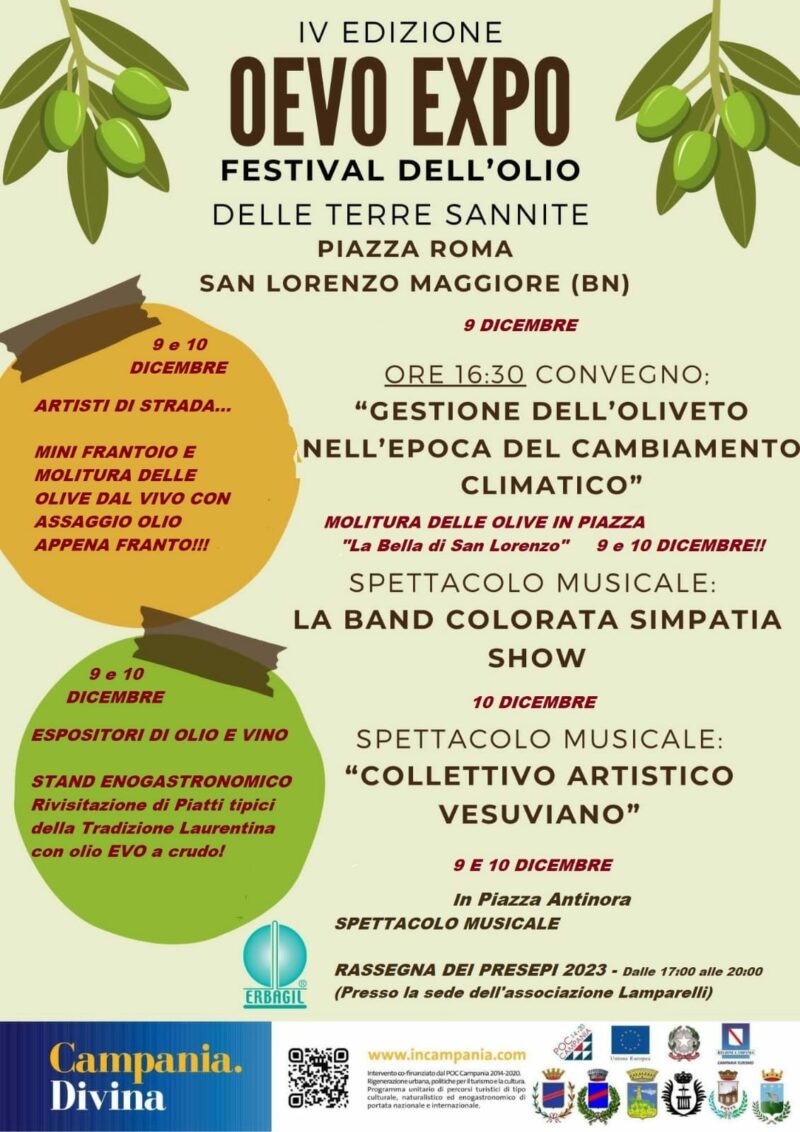 Programma della IV edizione di O’Evo Expo a San Lorenzo Maggiore